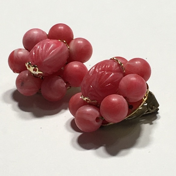 Vintage Cluster Gold Accent Earrings - Picture 2 of 7